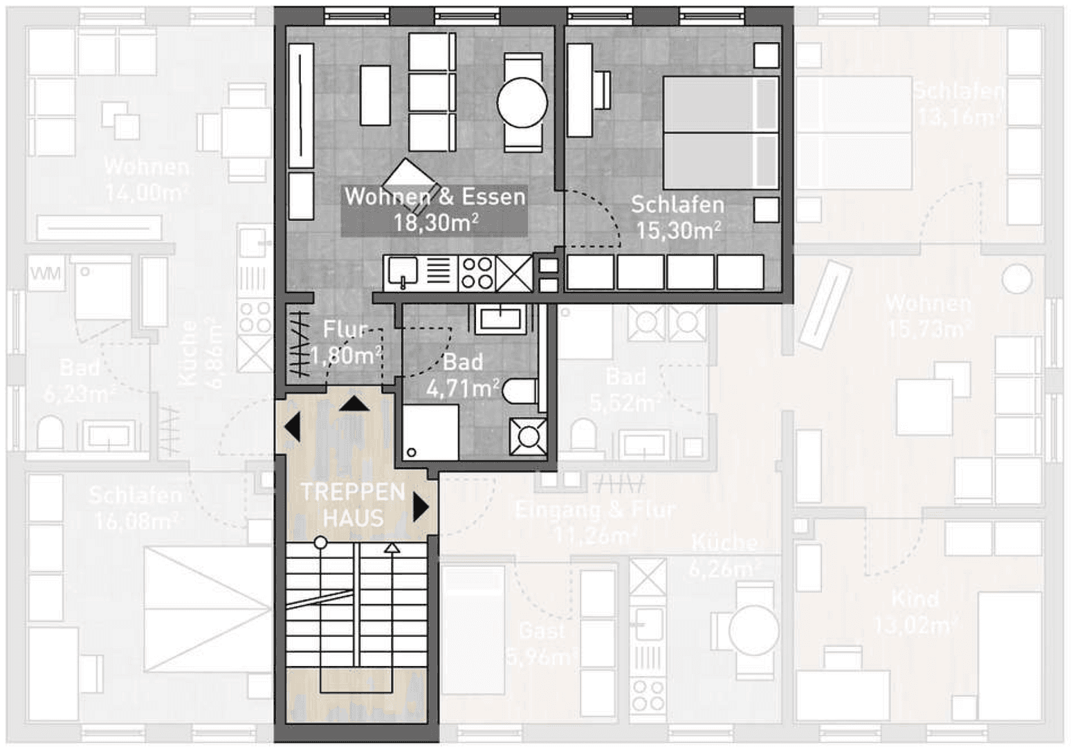 Prenájom bytu 2-izbový 40 m², Steuerwalder Straße 90, Hildesheim, Dolné Sasko Prenájom bytu 2-izbový 40 m², Steuerwalder Straße 90, Hildesheim, Dolné Sasko