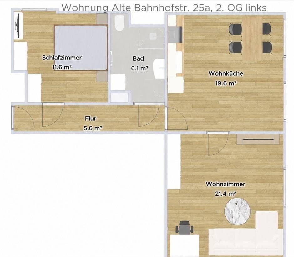 Prenájom bytu 2-izbový 54 m², Alte Bahnhofstr. 25a, Bochum, Severné Porýnie - Westfálsko Prenájom bytu 2-izbový 54 m², Alte Bahnhofstr. 25a, Bochum, Severné Porýnie - Westfálsko