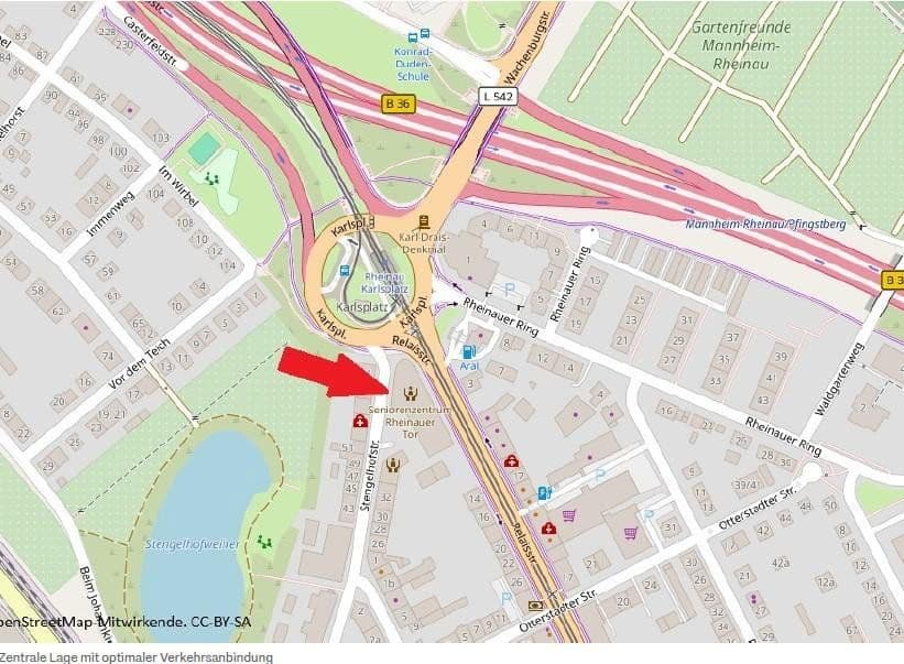 Prenájom bytu 2-izbový 58 m², Relaisstraße 2, Mannheim, Bádensko-Wurttembersko Prenájom bytu 2-izbový 58 m², Relaisstraße 2, Mannheim, Bádensko-Wurttembersko