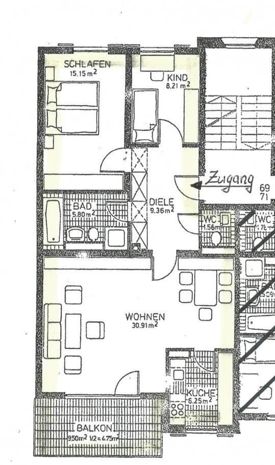 Prenájom bytu 3-izbový 82 m², Bad Tölz, Bavorsko Prenájom bytu 3-izbový 82 m², Bad Tölz, Bavorsko