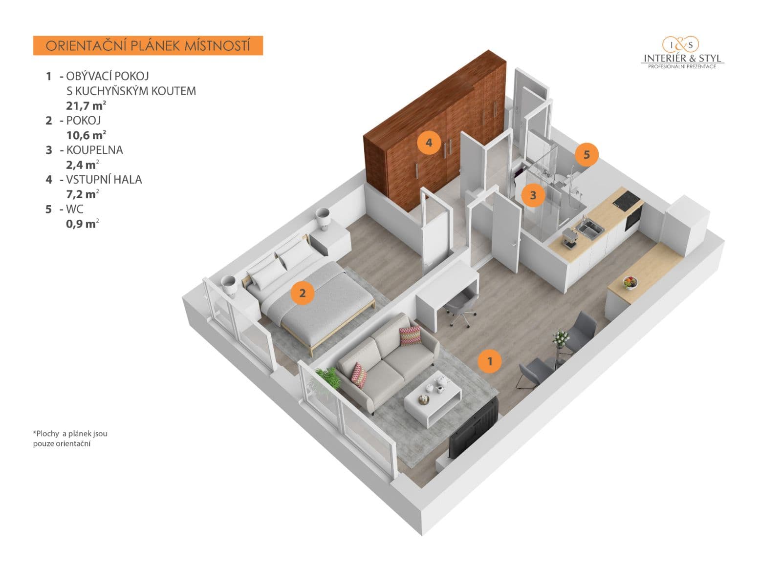 Prenájom bytu 2-izbový 43 m², K Rovinám, Praha, Praha Prenájom bytu 2-izbový 43 m², K Rovinám, Praha, Praha