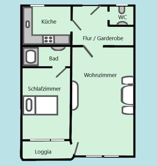 Prenájom bytu 2-izbový 60 m², Ludwig-Richter-Straße 2, Wunstorf, Dolné Sasko Prenájom bytu 2-izbový 60 m², Ludwig-Richter-Straße 2, Wunstorf, Dolné Sasko