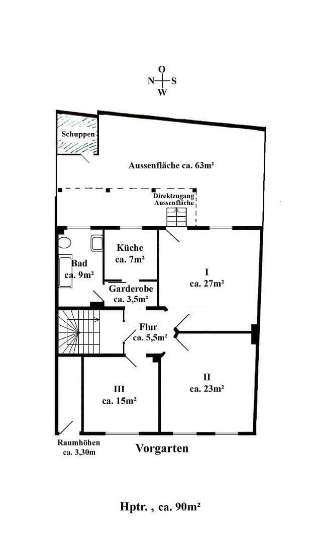 Prenájom bytu 3-izbový 90 m², Hildesheim, Dolné Sasko Prenájom bytu 3-izbový 90 m², Hildesheim, Dolné Sasko