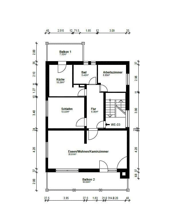 Prenájom bytu 3-izbový 98 m², Hartenauer Str. 45, Bickenbach, Hesensko Prenájom bytu 3-izbový 98 m², Hartenauer Str. 45, Bickenbach, Hesensko