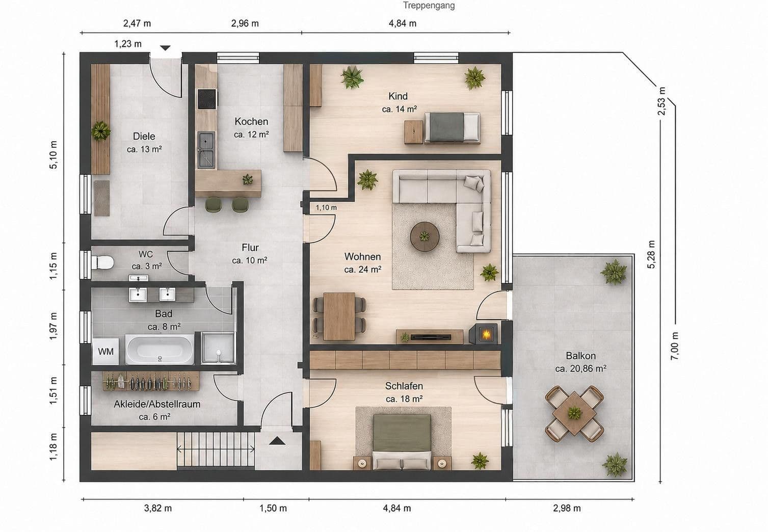 Predaj bytu 3-izbový 118 m², Auenwald, Bádensko-Wurttembersko Predaj bytu 3-izbový 118 m², Auenwald, Bádensko-Wurttembersko