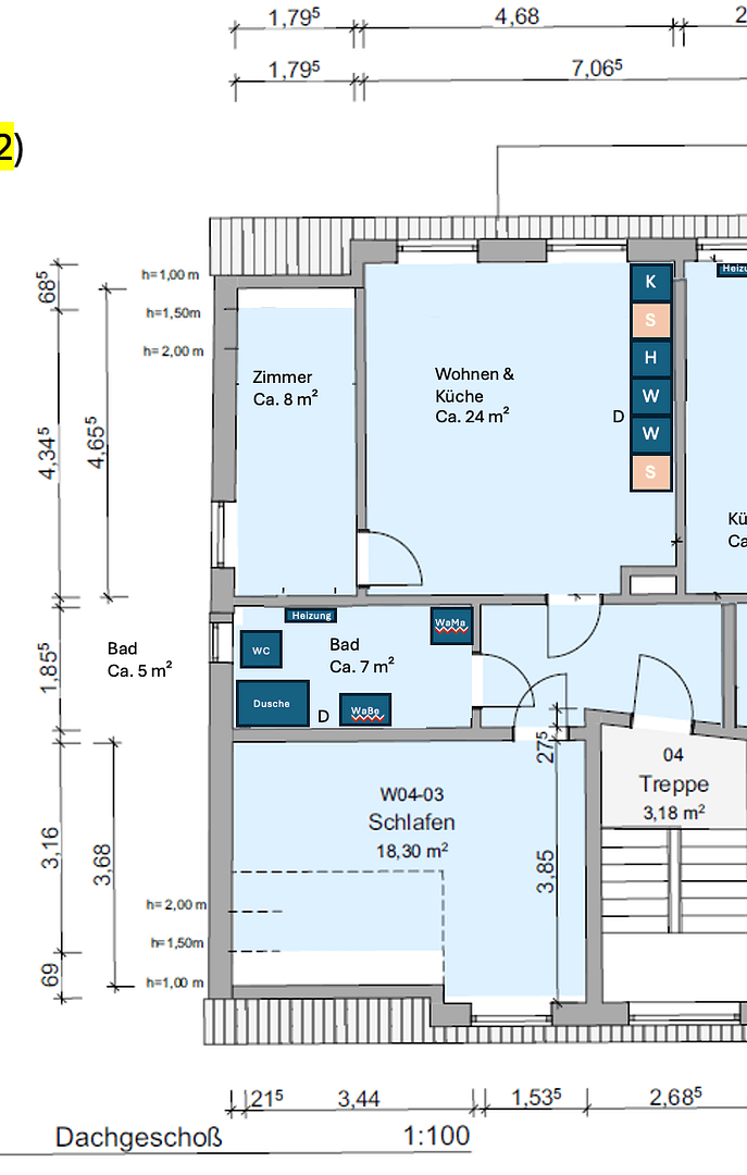 Prenájom bytu 3-izbový 63 m², Fröbelstraße 16, Bremen, Brémy Prenájom bytu 3-izbový 63 m², Fröbelstraße 16, Bremen, Brémy