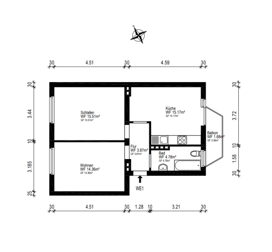 Predaj bytu 2-izbový 55 m², Köln, Severné Porýnie - Westfálsko Predaj bytu 2-izbový 55 m², Köln, Severné Porýnie - Westfálsko