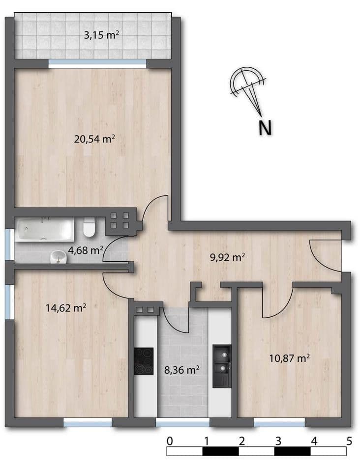 Prenájom bytu 3-izbový 70 m², Kreuzstr. 25, Wuppertal-Oberbarmen, Severné Porýnie - Westfálsko Prenájom bytu 3-izbový 70 m², Kreuzstr. 25, Wuppertal-Oberbarmen, Severné Porýnie - Westfálsko