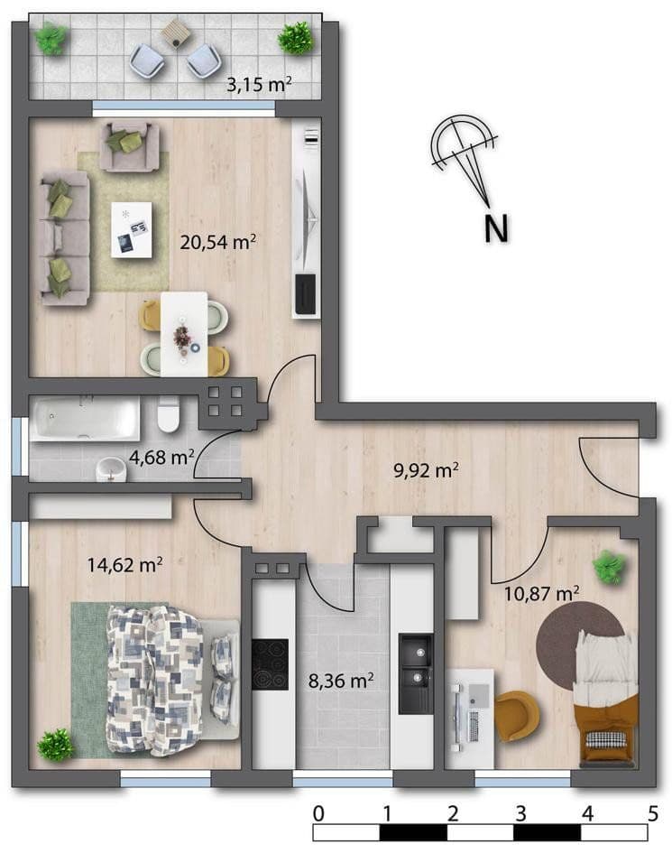 Prenájom bytu 3-izbový 70 m², Kreuzstr. 25, Wuppertal-Oberbarmen, Severné Porýnie - Westfálsko Prenájom bytu 3-izbový 70 m², Kreuzstr. 25, Wuppertal-Oberbarmen, Severné Porýnie - Westfálsko