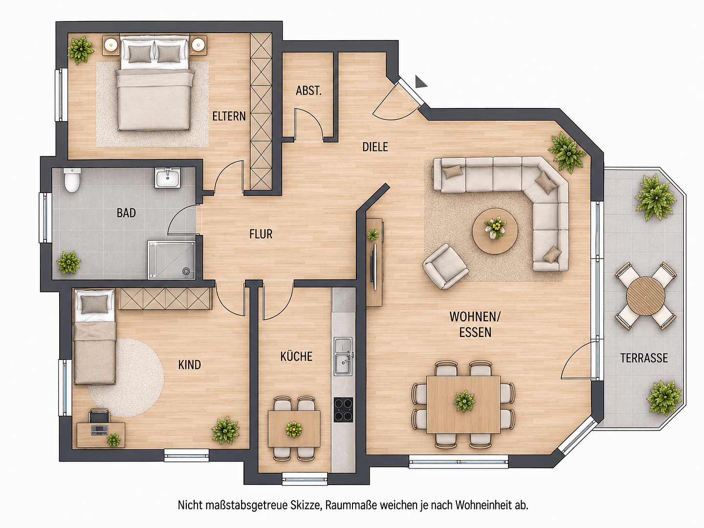 Prenájom bytu 3-izbový 88 m², Puderbach, Porýnie-Falcko Prenájom bytu 3-izbový 88 m², Puderbach, Porýnie-Falcko