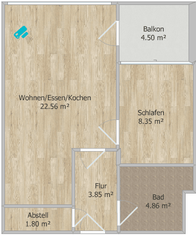 Predaj bytu 2-izbový 45 m², Nürnberg, Bavorsko Predaj bytu 2-izbový 45 m², Nürnberg, Bavorsko