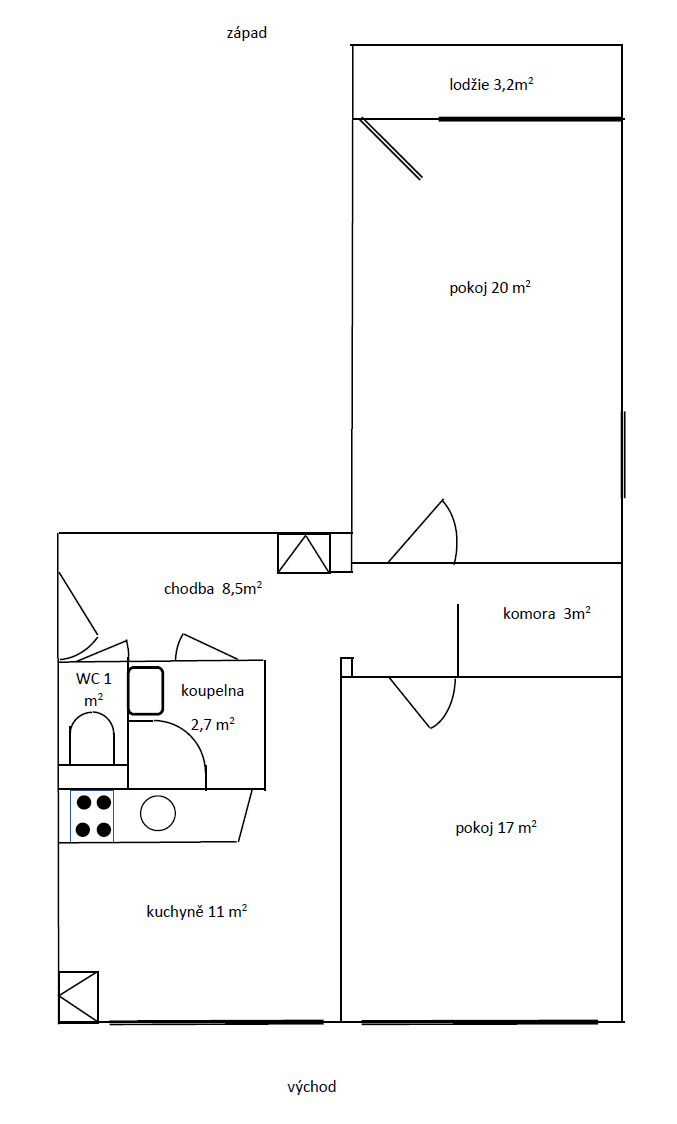 Prenájom bytu 2-izbový 60 m², Za Nemocnicí, Sedlčany, Středočeský kraj Prenájom bytu 2-izbový 60 m², Za Nemocnicí, Sedlčany, Středočeský kraj