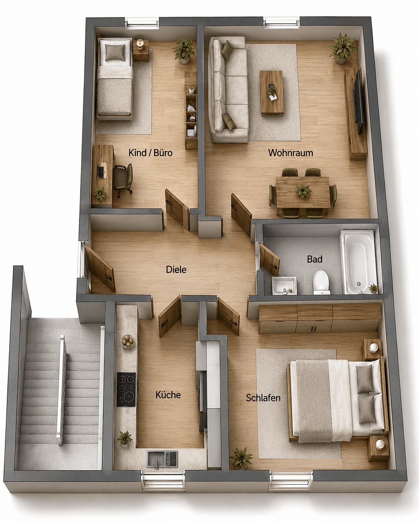 Prenájom bytu 3-izbový 55 m², Mönchengladbach, Severné Porýnie - Westfálsko Prenájom bytu 3-izbový 55 m², Mönchengladbach, Severné Porýnie - Westfálsko