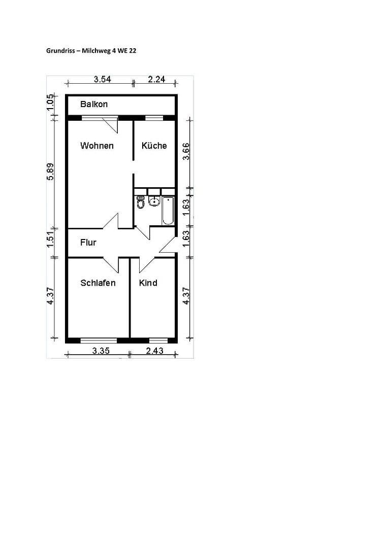 Prenájom bytu 3-izbový 71 m², Milchweg 4, Magdeburg, Sasko-Anhaltsko Prenájom bytu 3-izbový 71 m², Milchweg 4, Magdeburg, Sasko-Anhaltsko
