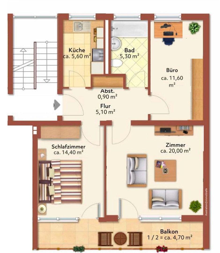 Predaj bytu 3-izbový 68 m², Sigererstr. 21, München, Bavorsko Predaj bytu 3-izbový 68 m², Sigererstr. 21, München, Bavorsko