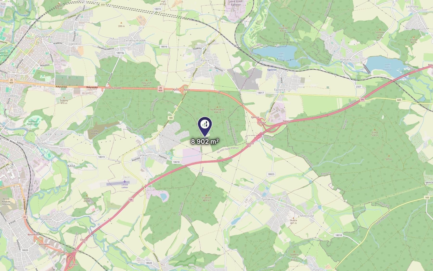 Predaj pozemku 8.902 m², Kyšice, Plzeňský kraj Predaj pozemku 8.902 m², Kyšice, Plzeňský kraj