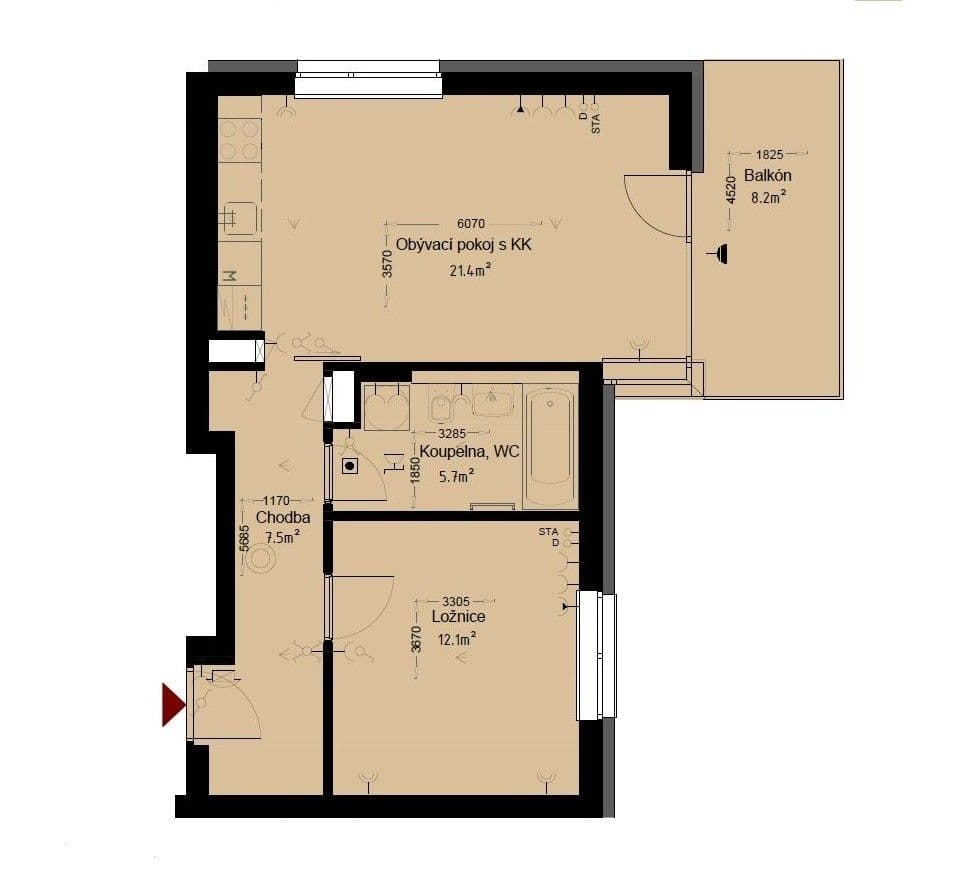 Predaj bytu 2-izbový 58 m², Chodská, Trutnov, Královéhradecký kraj Predaj bytu 2-izbový 58 m², Chodská, Trutnov, Královéhradecký kraj