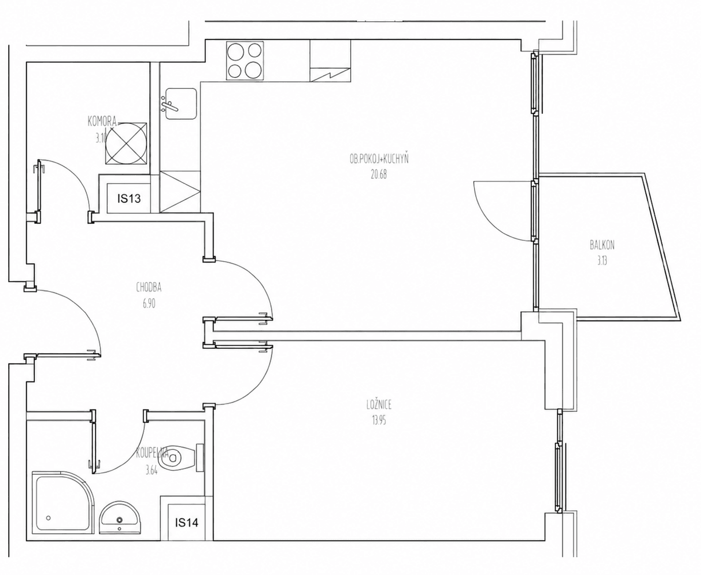 Predaj bytu 2-izbový 53 m², Leopoldova, Praha, Praha Predaj bytu 2-izbový 53 m², Leopoldova, Praha, Praha