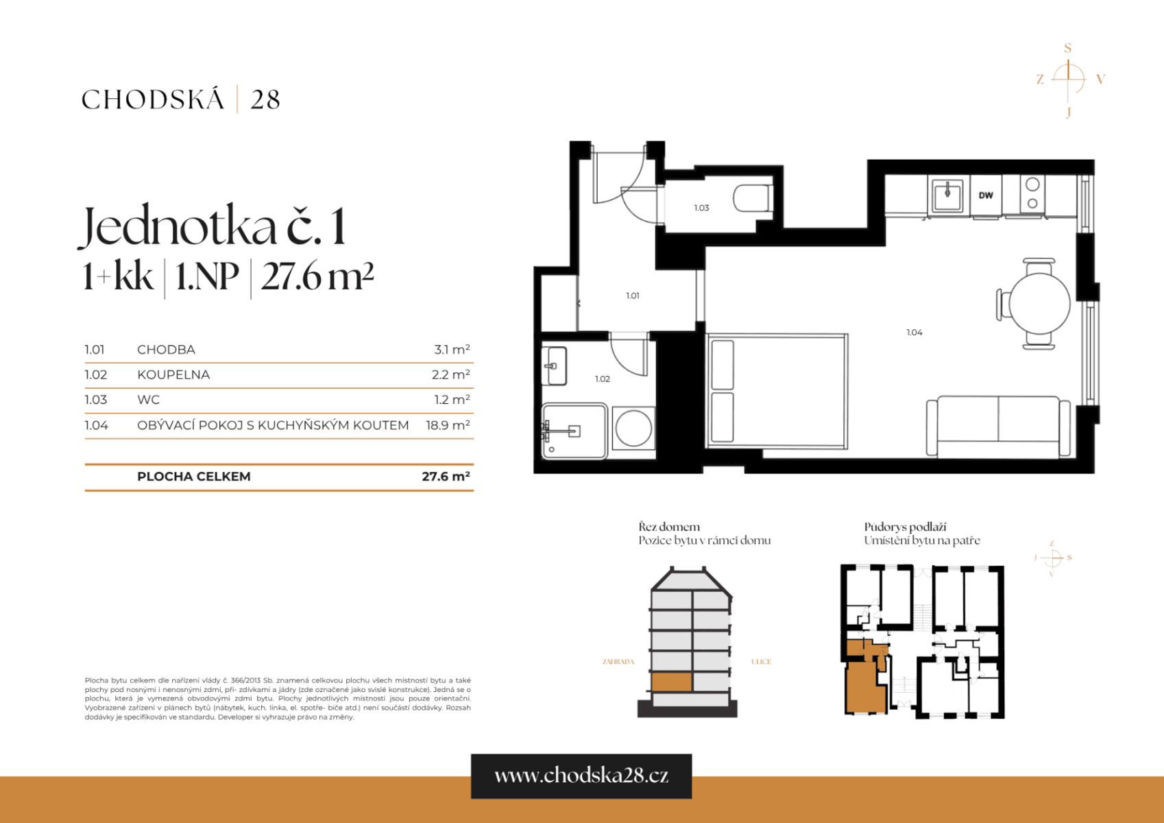 Predaj bytu 1-izbový 28 m², Chodská, Praha, Praha Predaj bytu 1-izbový 28 m², Chodská, Praha, Praha