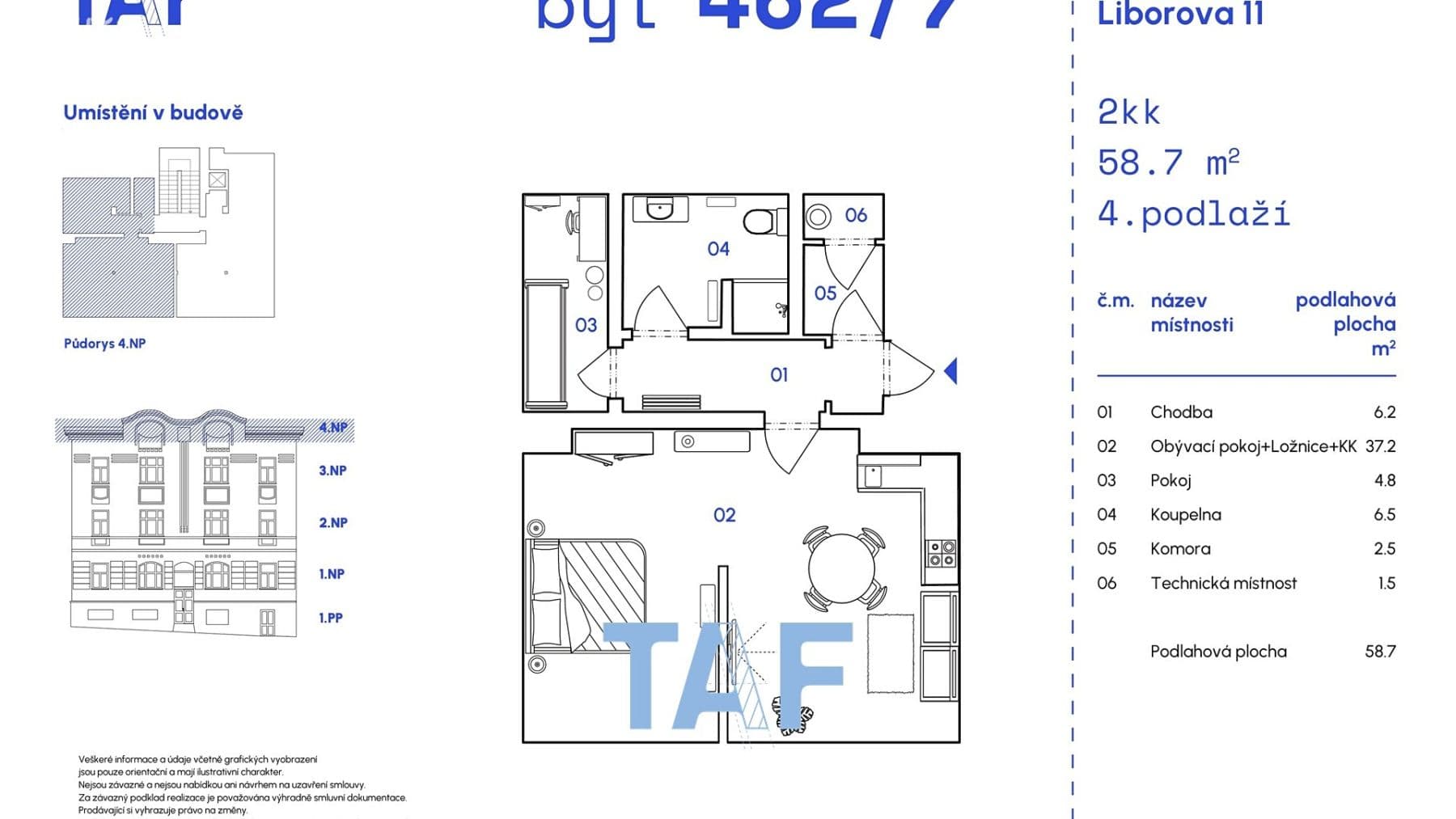 Predaj bytu 2-izbový 59 m², Liborova, Praha, Praha Predaj bytu 2-izbový 59 m², Liborova, Praha, Praha