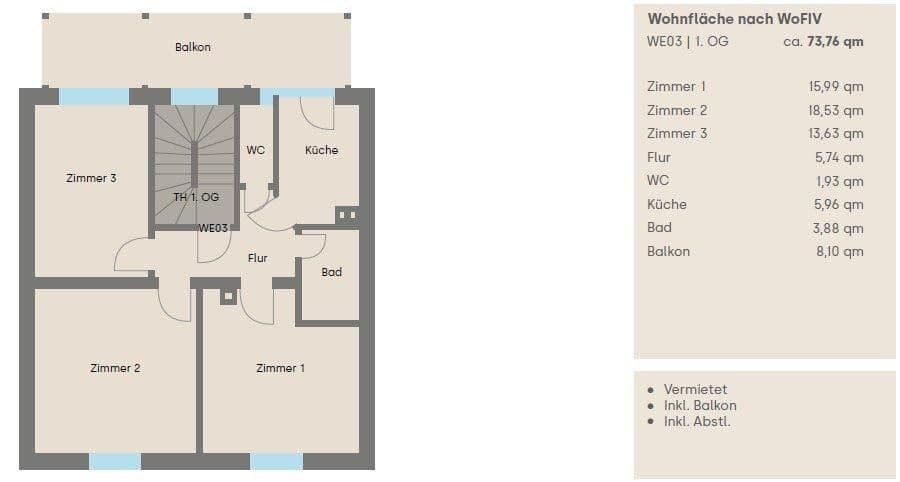 Prenájom bytu 3-izbový 74 m², Talstraße 34a, Stuttgart, Bádensko-Wurttembersko Prenájom bytu 3-izbový 74 m², Talstraße 34a, Stuttgart, Bádensko-Wurttembersko