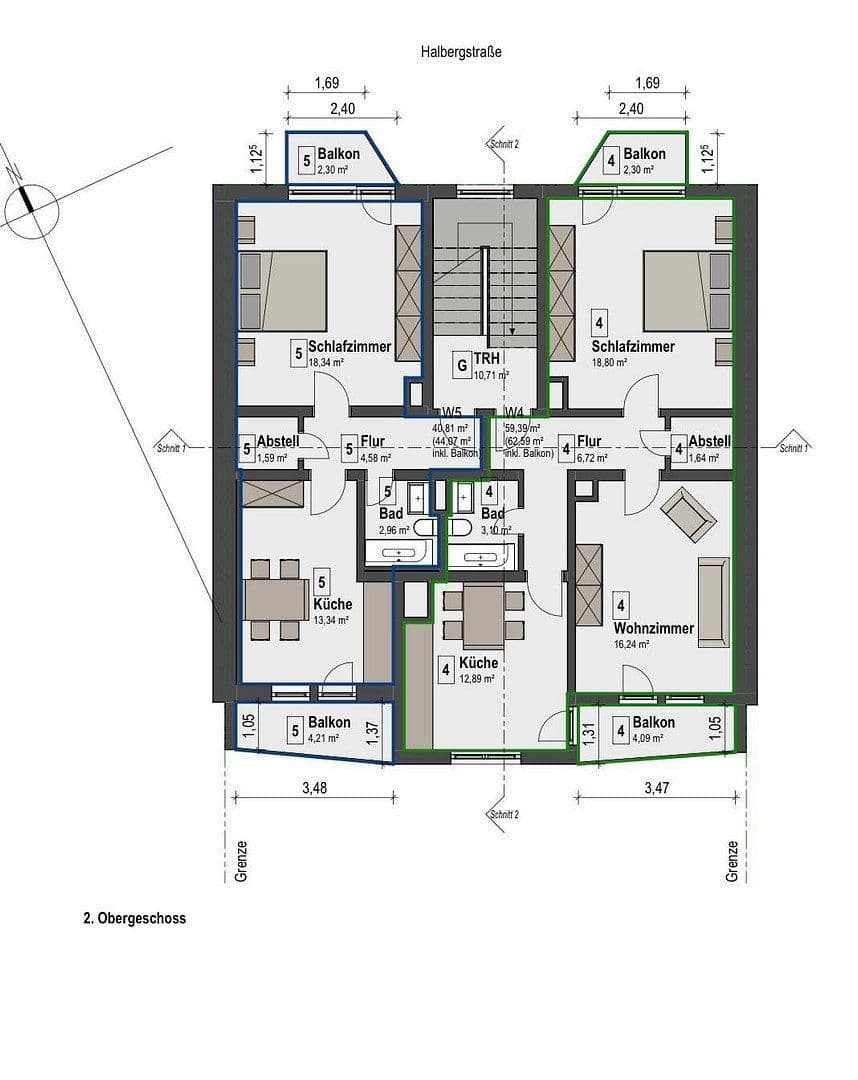 Predaj bytu 1-izbový 45 m², Halbergstraße 39, Ludwigshafen am Rhein, Porýnie-Falcko Predaj bytu 1-izbový 45 m², Halbergstraße 39, Ludwigshafen am Rhein, Porýnie-Falcko