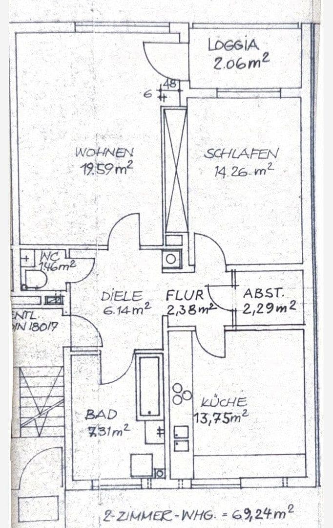 Prenájom bytu 2-izbový 69 m², Erlangen, Bavorsko Prenájom bytu 2-izbový 69 m², Erlangen, Bavorsko