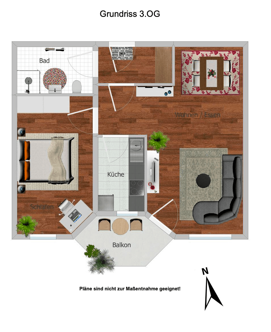 Prenájom bytu 2-izbový 55 m², Nürnberg, Bavorsko Prenájom bytu 2-izbový 55 m², Nürnberg, Bavorsko