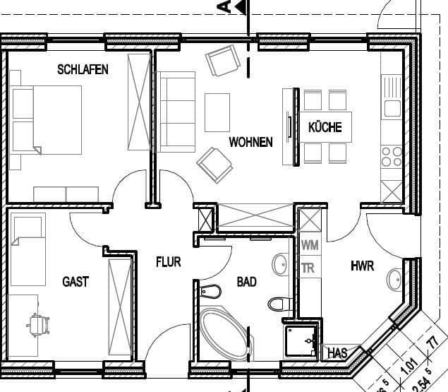Prenájom domu 83 m², pozemok 298 m², Weener, Dolné Sasko Prenájom domu 83 m², pozemok 298 m², Weener, Dolné Sasko