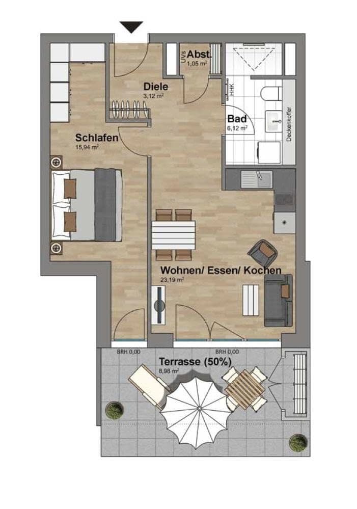Prenájom bytu 2-izbový 59 m², Frankfurt, Hesensko Prenájom bytu 2-izbový 59 m², Frankfurt, Hesensko