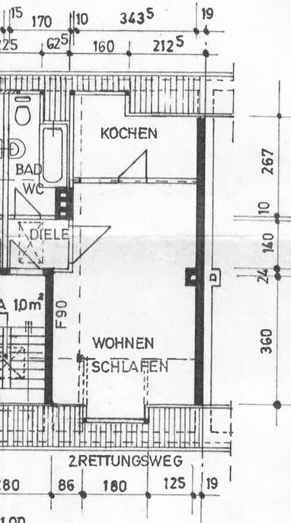 Prenájom bytu 1-izbový 36 m², Sybelstr. 64, Essen, Severné Porýnie - Westfálsko Prenájom bytu 1-izbový 36 m², Sybelstr. 64, Essen, Severné Porýnie - Westfálsko