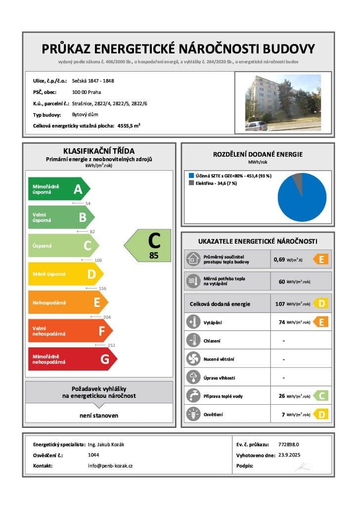 Predaj bytu 3-izbový 68 m², Sečská, Praha, Praha Predaj bytu 3-izbový 68 m², Sečská, Praha, Praha