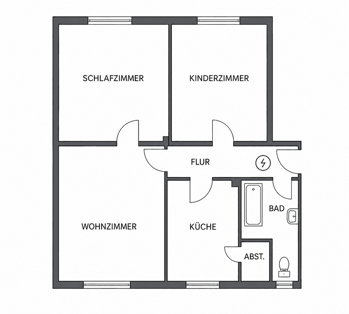 Prenájom bytu 3-izbový 72 m², Wuppertal, Severné Porýnie - Westfálsko Prenájom bytu 3-izbový 72 m², Wuppertal, Severné Porýnie - Westfálsko