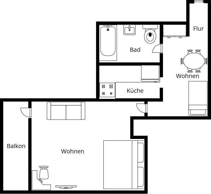 Prenájom bytu 1-izbový 46 m², Kärntner Straße 39, Freudenstadt, Bádensko-Wurttembersko Prenájom bytu 1-izbový 46 m², Kärntner Straße 39, Freudenstadt, Bádensko-Wurttembersko