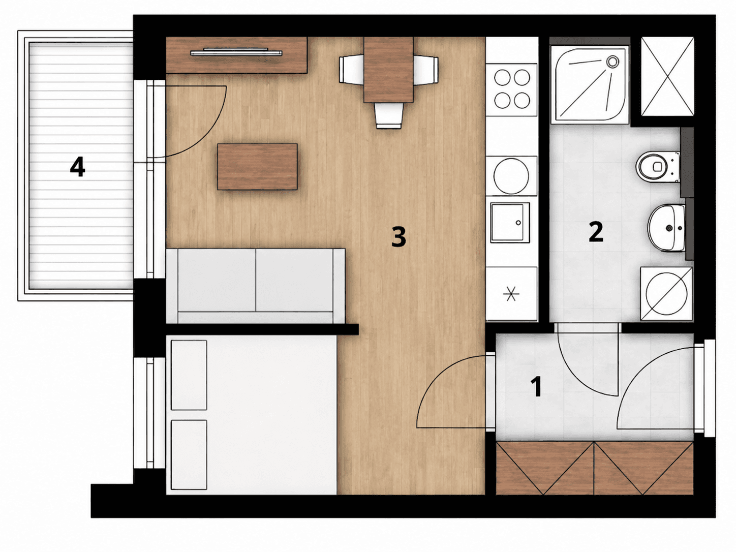 Prenájom bytu 1-izbový 35 m², Arnošta Staňka, Praha, Praha Prenájom bytu 1-izbový 35 m², Arnošta Staňka, Praha, Praha
