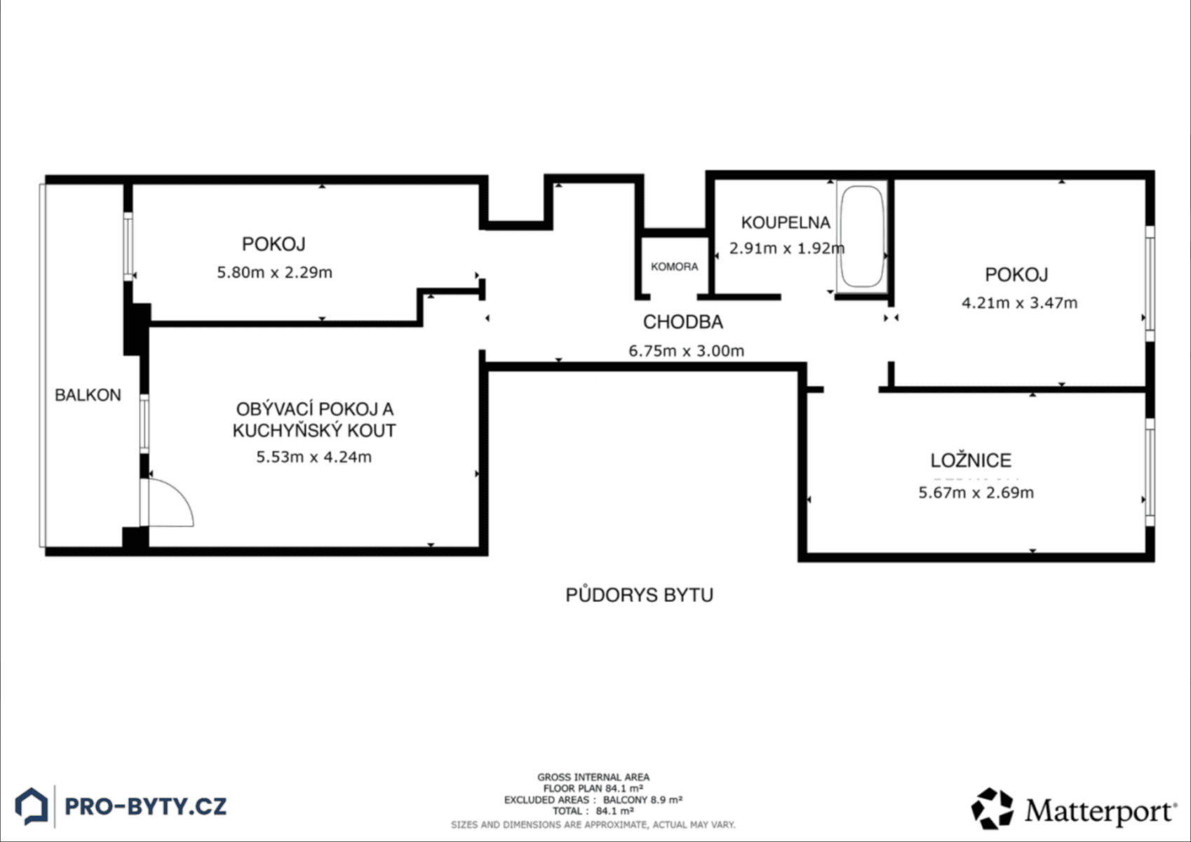 Predaj bytu 4-izbový 83 m², Přecechtělova, Praha, Praha Predaj bytu 4-izbový 83 m², Přecechtělova, Praha, Praha