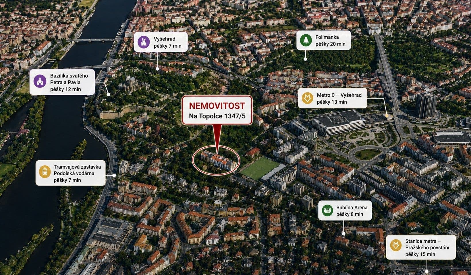 Prenájom bytu 1-izbový 26 m², Na Topolce, Praha, Praha Prenájom bytu 1-izbový 26 m², Na Topolce, Praha, Praha
