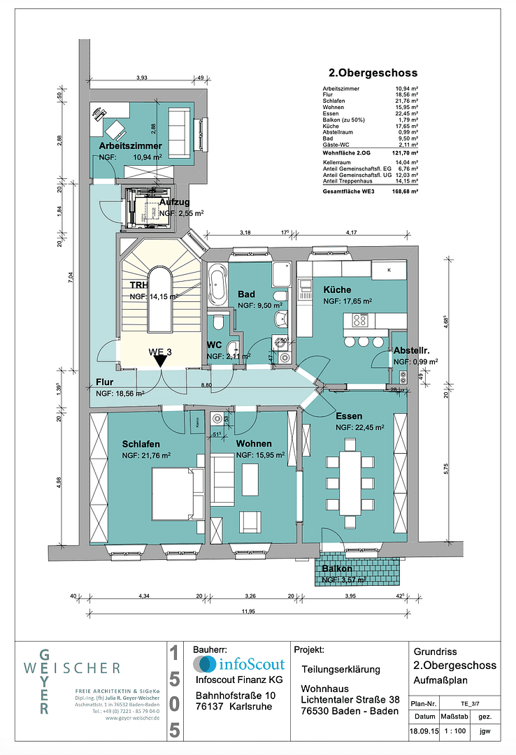 Predaj bytu 4-izbový 122 m², Lichtentaler Straße 38, Baden-Baden, Bádensko-Wurttembersko Predaj bytu 4-izbový 122 m², Lichtentaler Straße 38, Baden-Baden, Bádensko-Wurttembersko