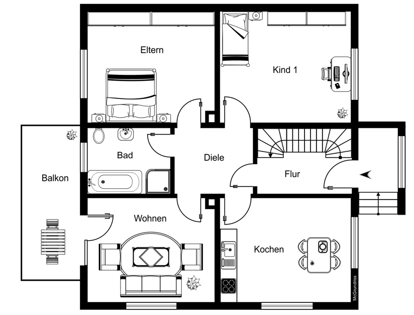 Prenájom bytu 3-izbový 76 m², Greifenklaustraße 12, Reckendorf, Bavorsko Prenájom bytu 3-izbový 76 m², Greifenklaustraße 12, Reckendorf, Bavorsko