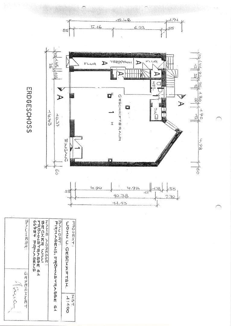 Prenájom kancelárie 122 m², Fröhnstraße 61, Pirmasens, Porýnie-Falcko Prenájom kancelárie 122 m², Fröhnstraße 61, Pirmasens, Porýnie-Falcko
