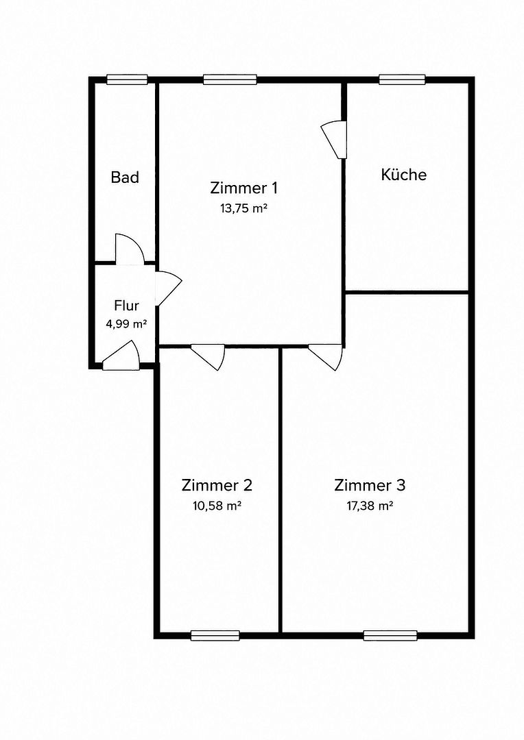 Prenájom bytu 3-izbový 52 m², Voerstestraße 18, Castrop-Rauxel, Severné Porýnie - Westfálsko Prenájom bytu 3-izbový 52 m², Voerstestraße 18, Castrop-Rauxel, Severné Porýnie - Westfálsko