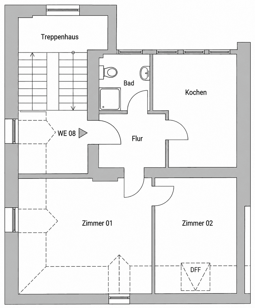 Prenájom bytu 2-izbový 47 m², Hülser Straße 54, Krefeld, Severné Porýnie - Westfálsko Prenájom bytu 2-izbový 47 m², Hülser Straße 54, Krefeld, Severné Porýnie - Westfálsko