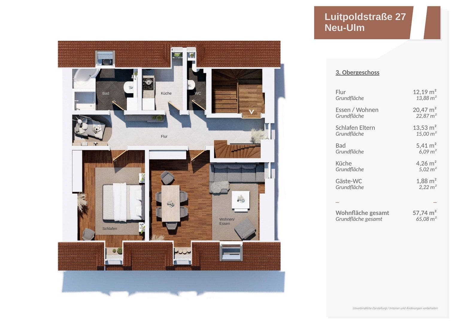 Predaj bytu 3-izbový 78 m², Luitpoldstr., Neu-Ulm, Bavorsko Predaj bytu 3-izbový 78 m², Luitpoldstr., Neu-Ulm, Bavorsko