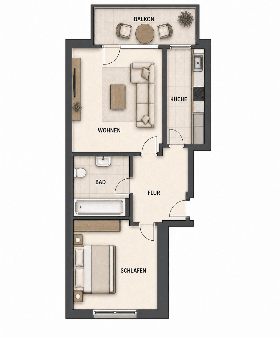 Prenájom bytu 2-izbový 54 m², Leißnerstraße 30, Plavno, Sasko Prenájom bytu 2-izbový 54 m², Leißnerstraße 30, Plavno, Sasko