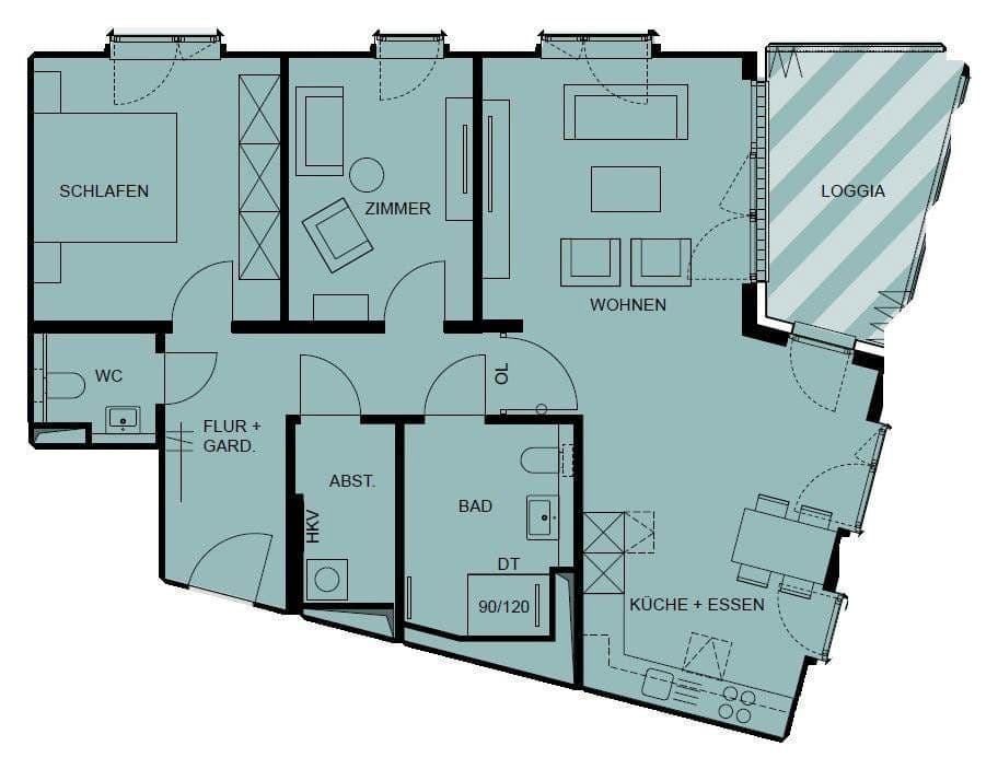 Prenájom bytu 3-izbový 91 m², Lübeck, Šlezvicko-Holštajnsko Prenájom bytu 3-izbový 91 m², Lübeck, Šlezvicko-Holštajnsko