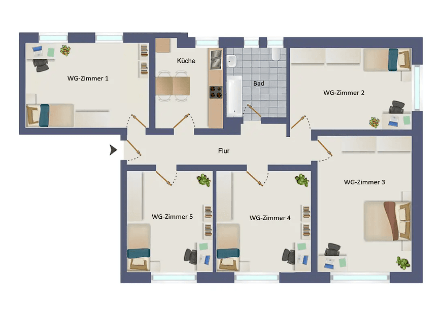 Prenájom bytu 122 m², Flensburg, Šlezvicko-Holštajnsko Prenájom bytu 122 m², Flensburg, Šlezvicko-Holštajnsko