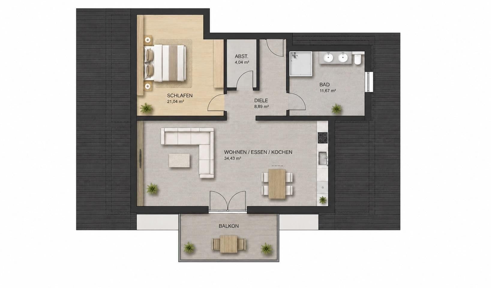 Prenájom bytu 2-izbový 73 m², Hümmerich, Porýnie-Falcko Prenájom bytu 2-izbový 73 m², Hümmerich, Porýnie-Falcko