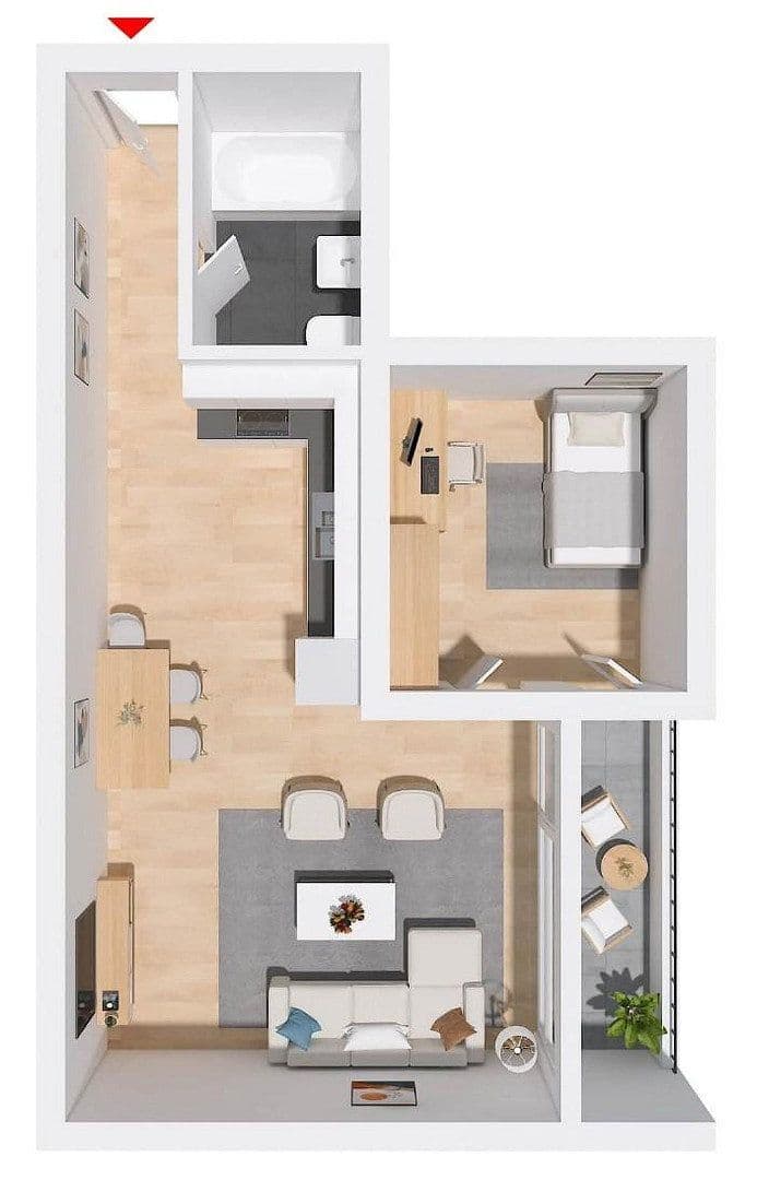 Prenájom bytu 2-izbový 54 m², Burloer Weg 157, Bocholt, Severné Porýnie - Westfálsko Prenájom bytu 2-izbový 54 m², Burloer Weg 157, Bocholt, Severné Porýnie - Westfálsko