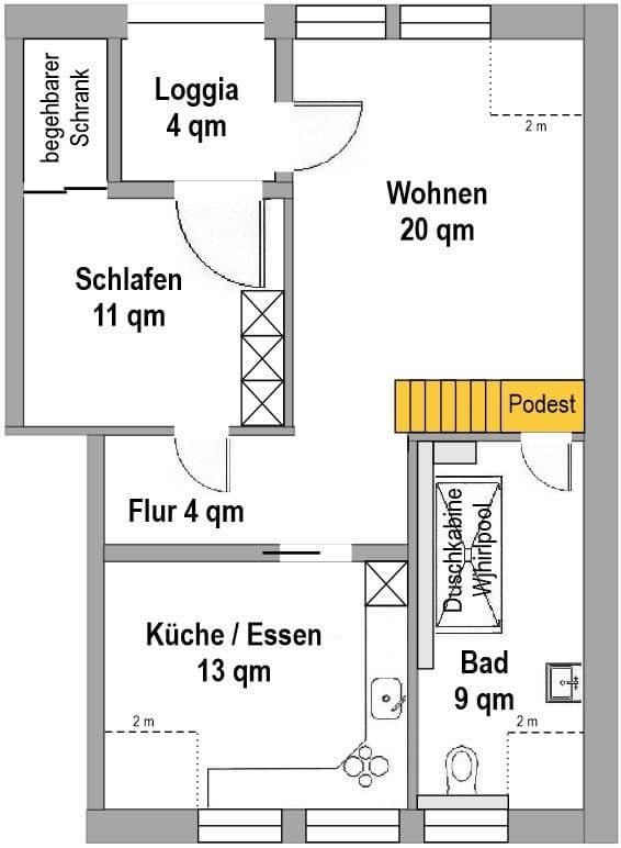 Prenájom bytu 2-izbový 77 m², Pflugacker 17 b, Hamburg, Hamburg Prenájom bytu 2-izbový 77 m², Pflugacker 17 b, Hamburg, Hamburg