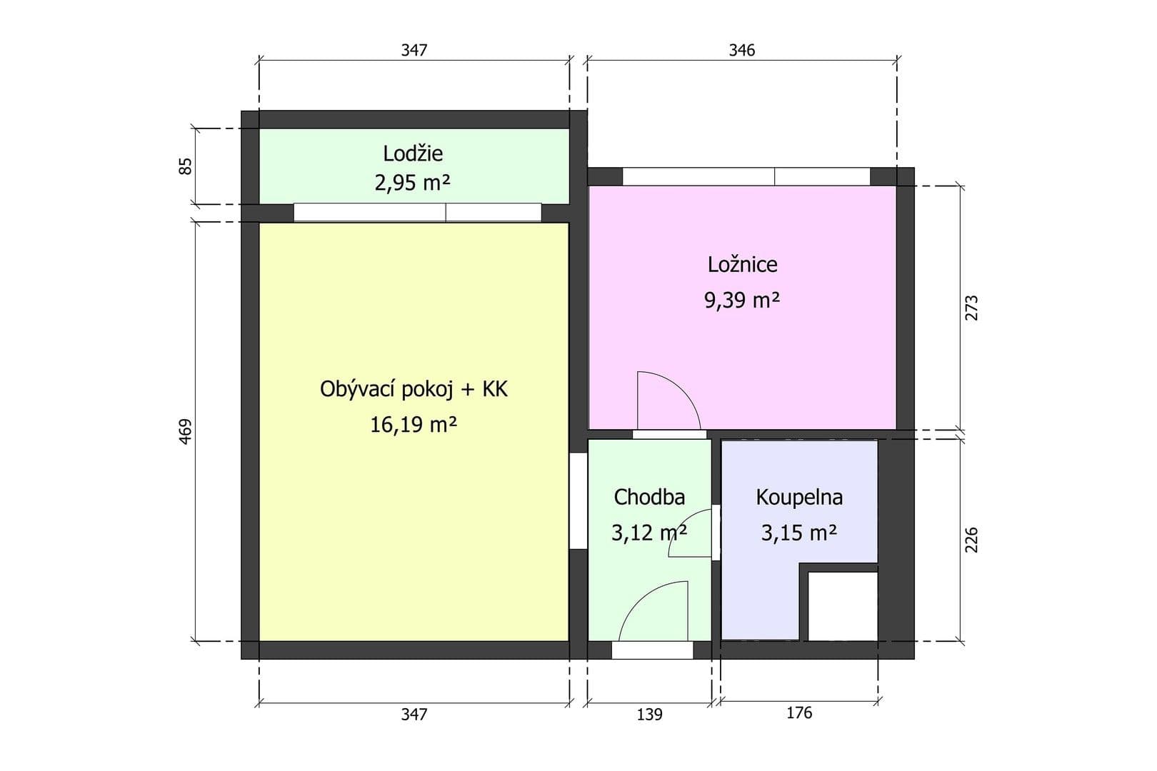 Prenájom bytu 2-izbový 32 m², Jabloňová, Praha, Praha Prenájom bytu 2-izbový 32 m², Jabloňová, Praha, Praha